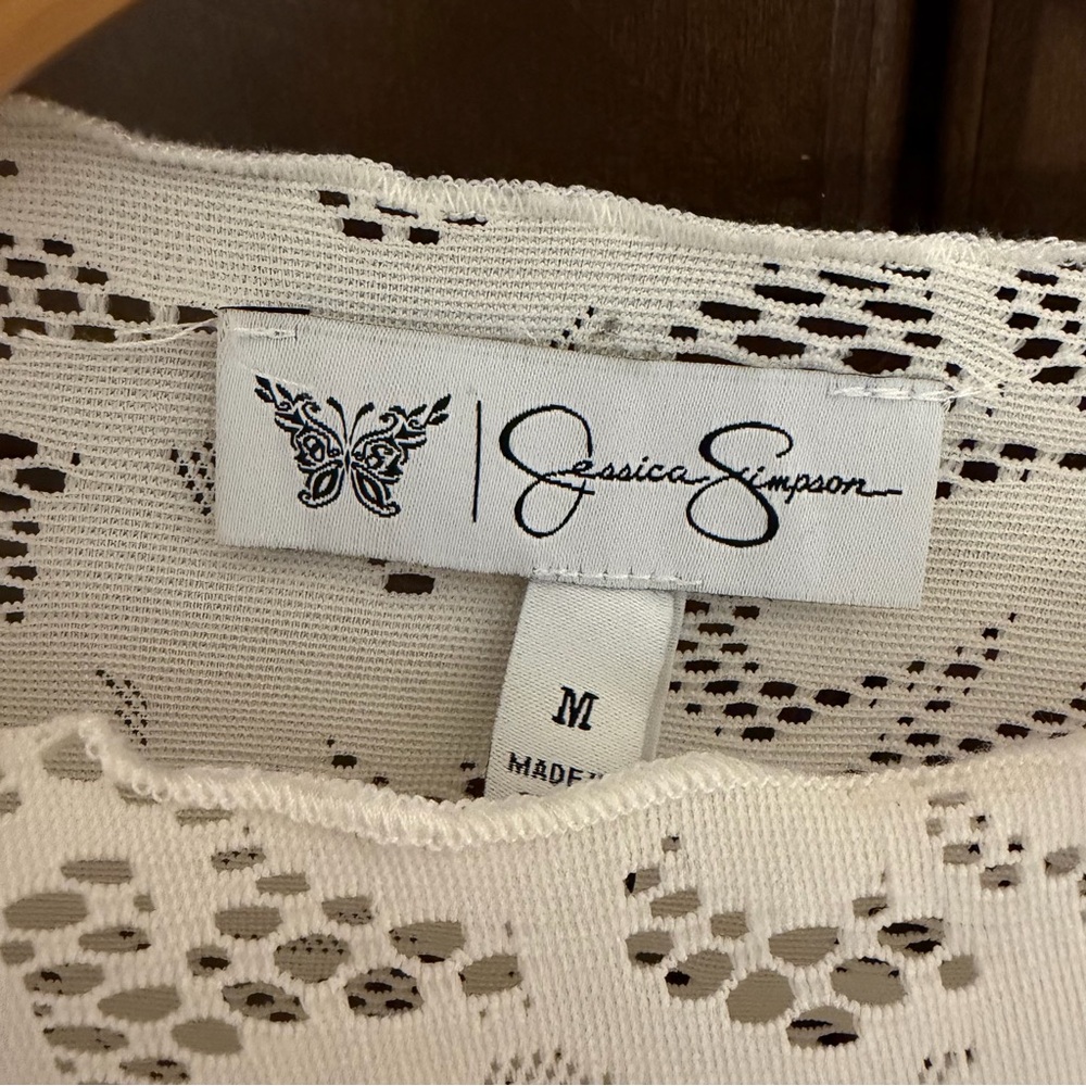 Jessica Simpson Cream Lace Blouse - Picture 2 of 5